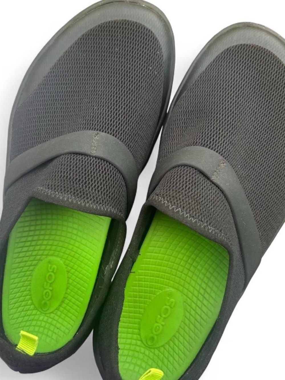 Oofos OOmg Low Shoes Slip On Black Lightweight Recovery Comfort Mesh Sneakers